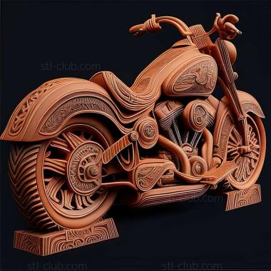 3D модель Harley Davidson Softail Deluxe (STL)